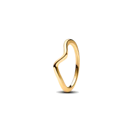 Anel ondulado dourado