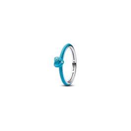 Anel ME Coração Azul Turquesa