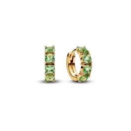 Brincos Timeless Dourados com Zircónias Verdes