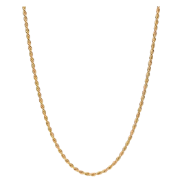 Colar Dourado Malha Corda