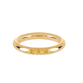 Anel Dragonfly Ouro Amarelo E Safiras Amarelas