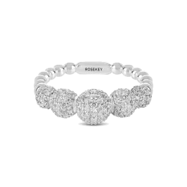 Anel Endless Ouro Branco E Diamantes
