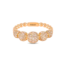 Anel Endless Ouro Rosa E Diamantes