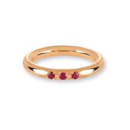 Anel Dragonfly Ouro Rosa E Rubis