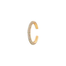 Earcuff Daisies Ouro Amarelo E Diamantes