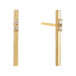 Brincos Whistle Ouro Amarelo E Diamantes