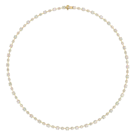 Colar Daisies Ouro Rosa E Diamantes