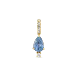 Pendente Fizz Ouro Amarelo, Safira Azul E Diamantes