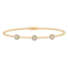 Pulseira Ouro Amarelo E Diamantes