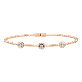 Pulseira Ouro Rosa E Diamantes