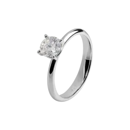 Anel Solitário True Love Ouro Branco 0.30ct