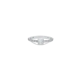 Anel Solitário Princess Ouro Branco 0.70ct