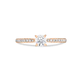 Anel Solitário Infinity Ouro Rosa Pavé 0.25ct