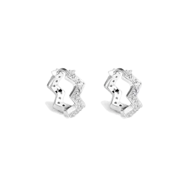 Brincos Aire ZigZag Prateados