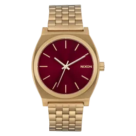 Relógio Time Teller Dourado e Vermelho