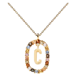 Colar Letra C Dourado