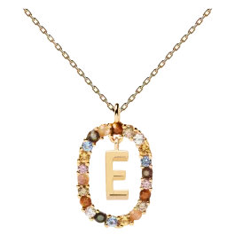 Colar Letra E Dourado