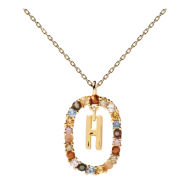 Colar Letra H Dourado