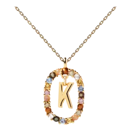 Colar Letra W Dourado