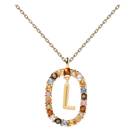 Colar Letra L Dourado