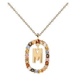 Colar Letra M Dourado