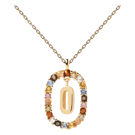 Colar Letra O Dourado