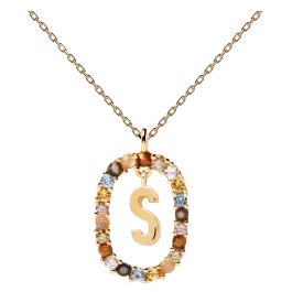 Colar Letra S Dourado