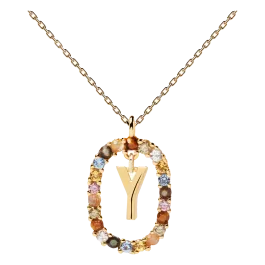 Colar Letra Y Dourado