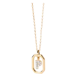 Colar Mini Letters P Dourado