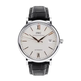 PORTOFINO AUTOMÁTICO PRATA PELE PRETA