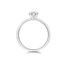 Anel Solitário True Love Ouro Branco 0.05ct