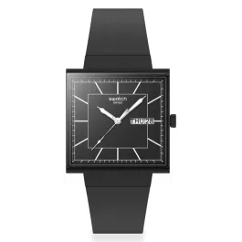 Relógio Swatch homem Preto Quadrado Data