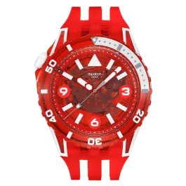 Relógio Swatch Scubaqua Vermelho