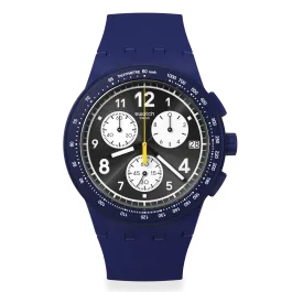 Relógio Swatch homem Cronógrafo Azul e Branco