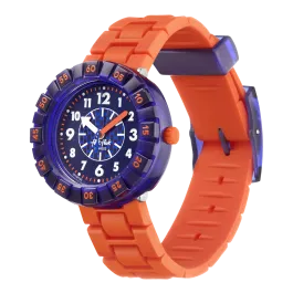 Relógio Flik Flak de criança laranja