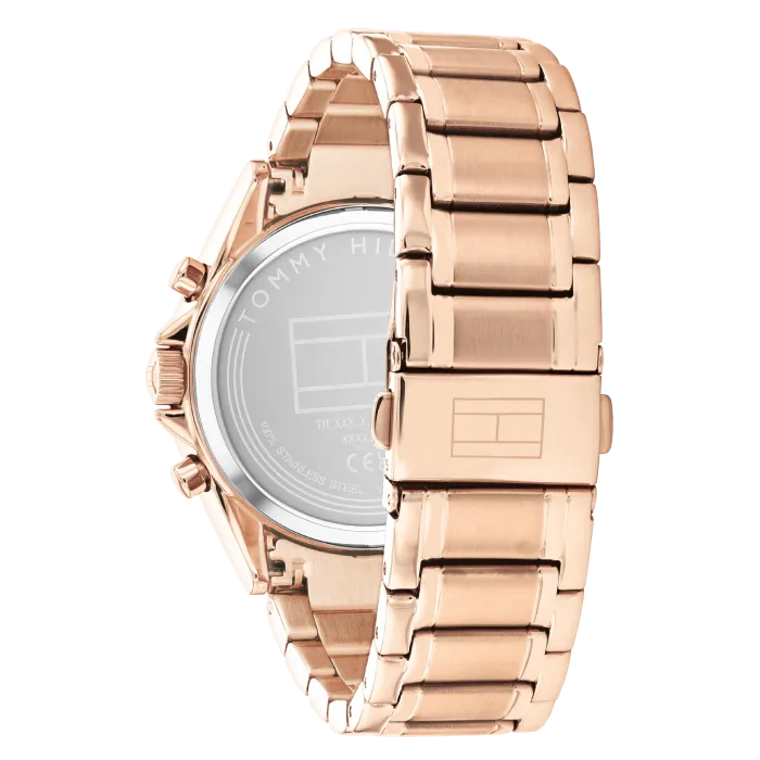 Relógio Mulher Aço Dourado Rosa
