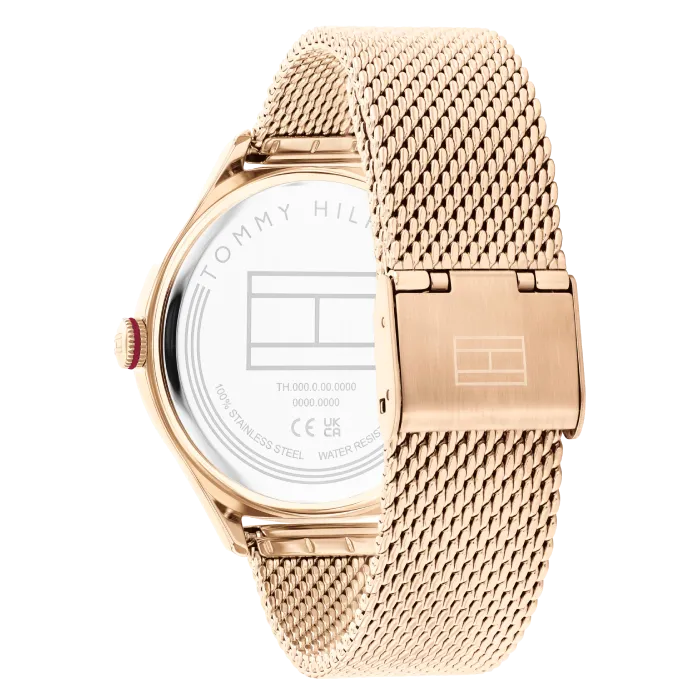 Relógio Mulher Aço Dourado Rosa