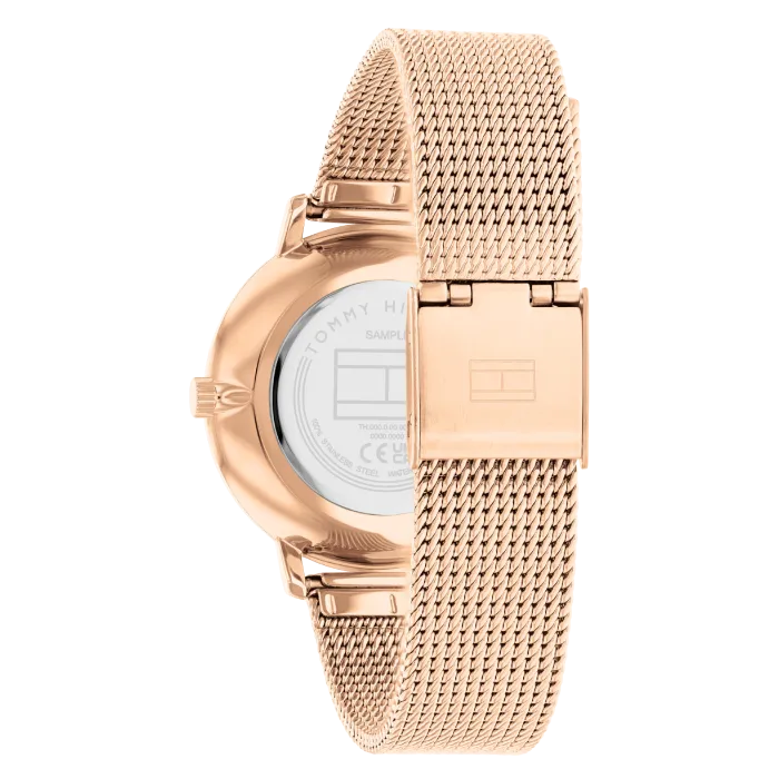 Relógio Mulher Aço Dourado Rosa