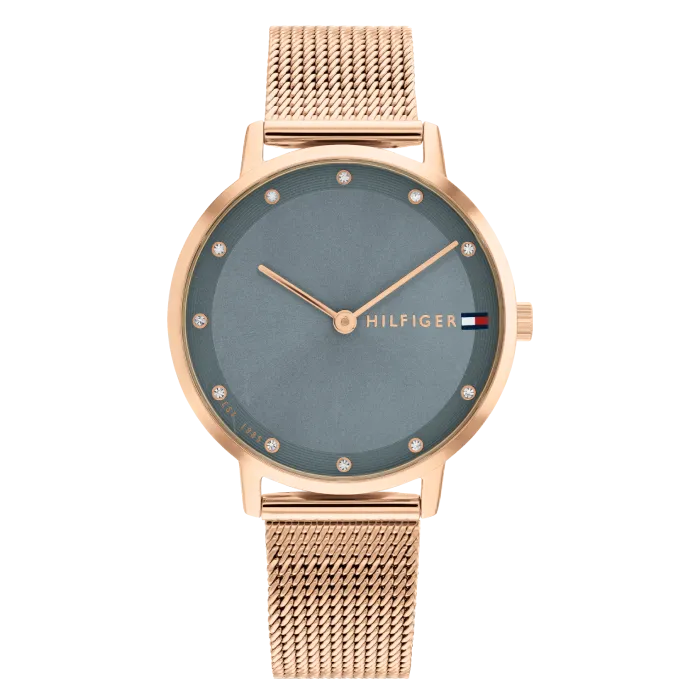 Relógio Mulher Aço Dourado Rosa
