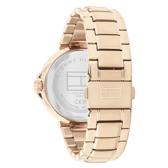 Relógio Mulher Aço Dourado Rosa