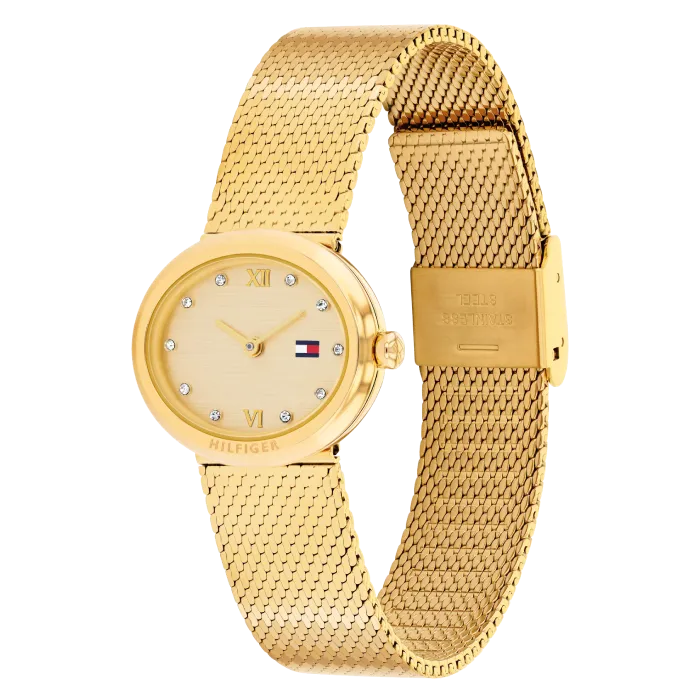 Relógio Mulher Aço IP Dourado