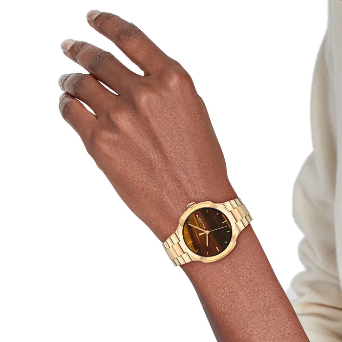 Relógio Mulher Aço IP Dourado