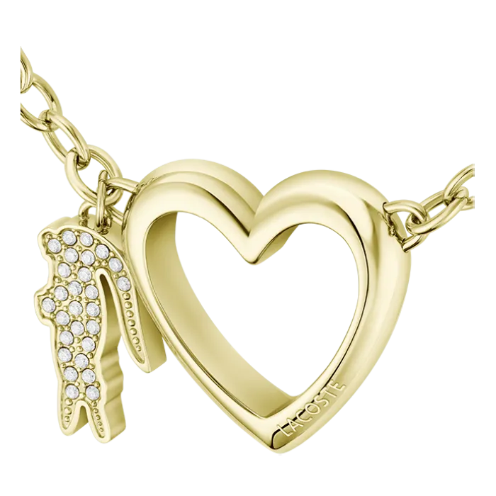 Colar Mulher Aço Dourado Love My Croc
