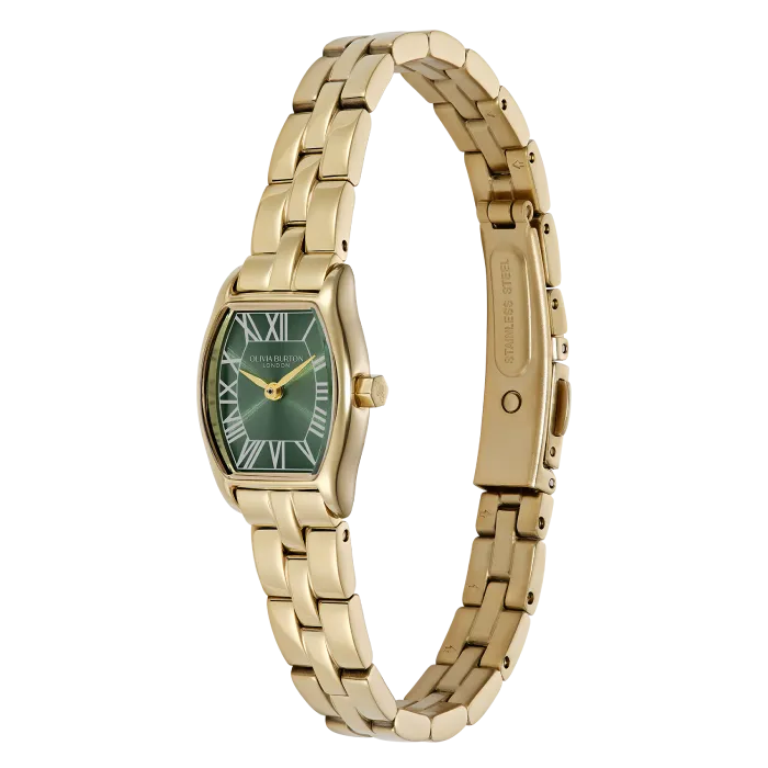 Relógio Mulher Tonneau Aço Dourado