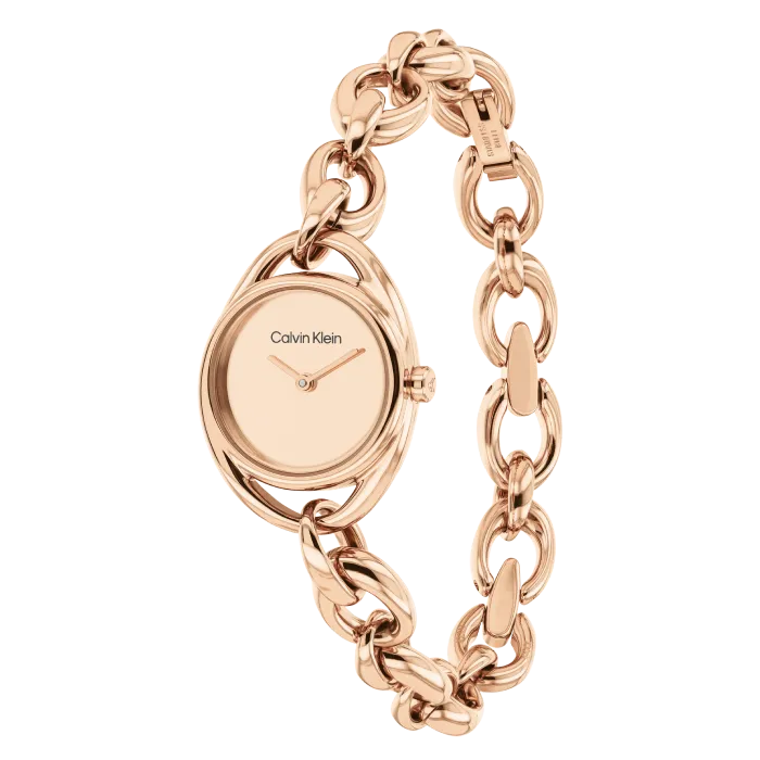 Relógio Senhora Dourado Rosa
