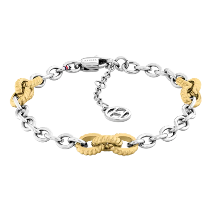 Pulseira Mulher Aço e Aço Dourado