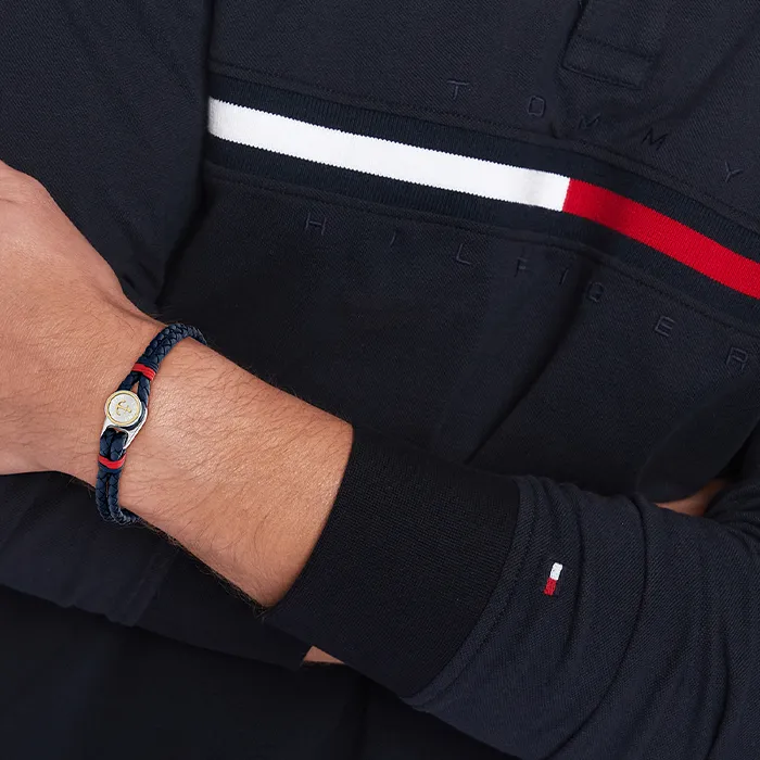 Pulseira Homem Aço e Pele