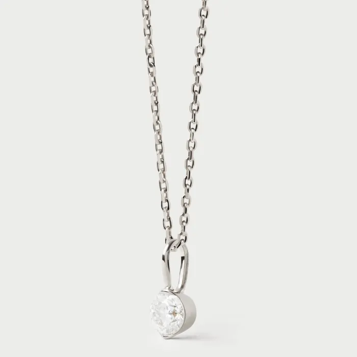 Pendente Grace Mini Ouro Branco Diamantes