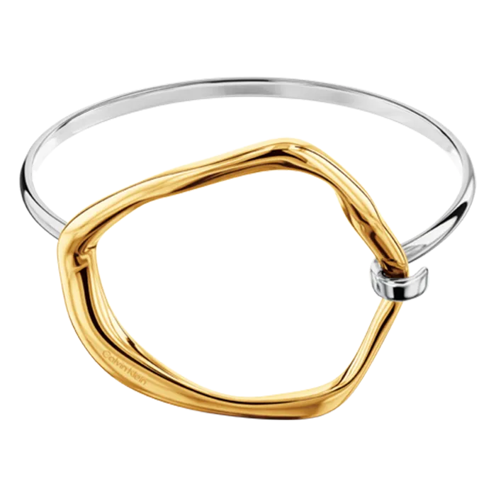 Pulseira Senhora em Aço e Dourado