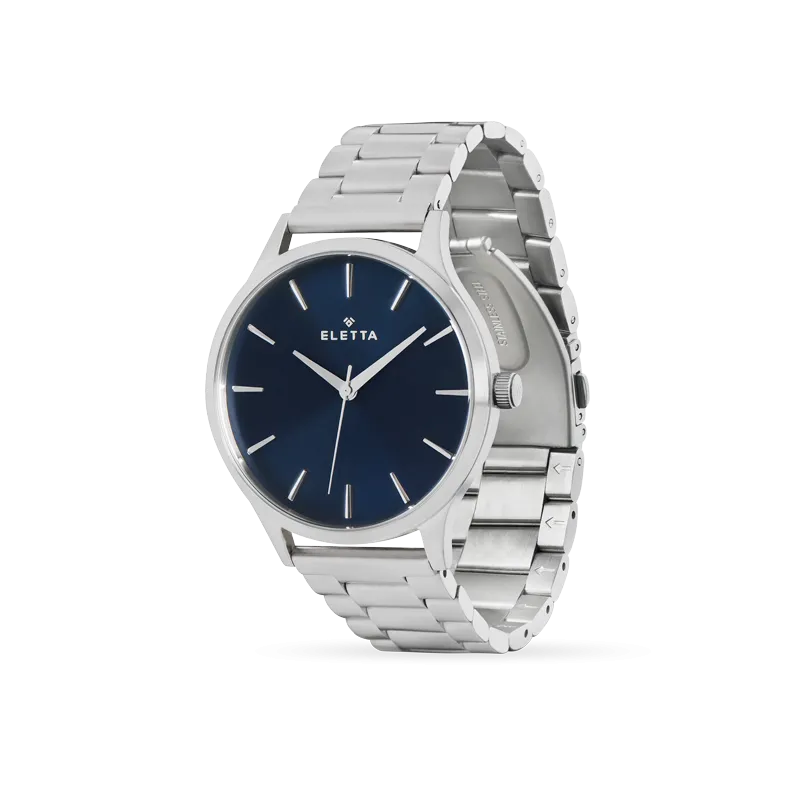 Relógio Homem New Classic XL Brushed Steel & Blue